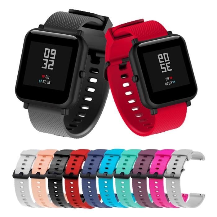 Pour Amazfit Bip Bracelet Silicone Bracelet de montre pour Xiaomi
