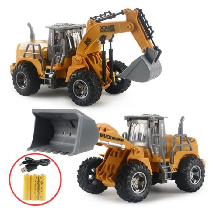 Excavatrice Télécommandée Excavatrice Jouet Garçons 6-12 Ans RC Rechargeable 11 Canaux - Jeux - Jouets