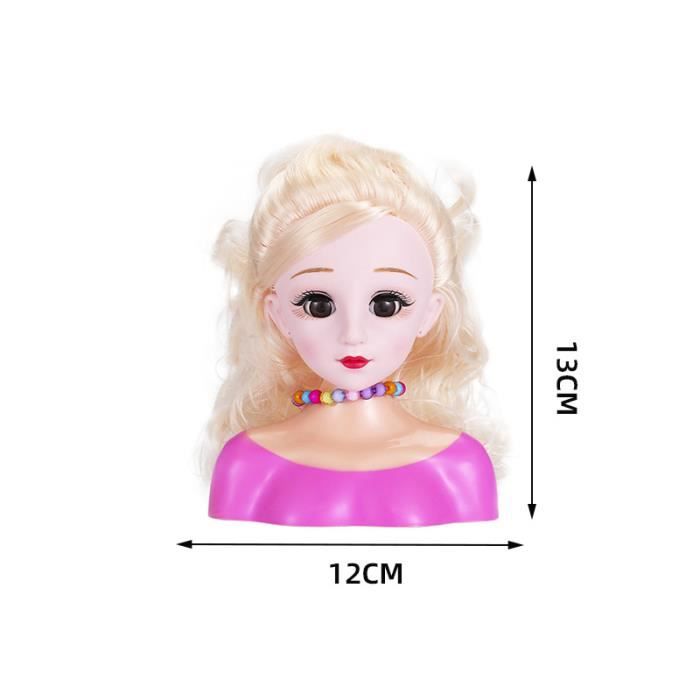 SUNDARE Tete à Coiffer Et Maquiller Enfant, 40Pièces Set De Coiffur Pour Enfants Jeu De Poupees Pour Cheveux Et Beaute Cade Amz