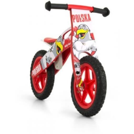 Draisienne Milly Mally King 2 roues Rouge Blanc