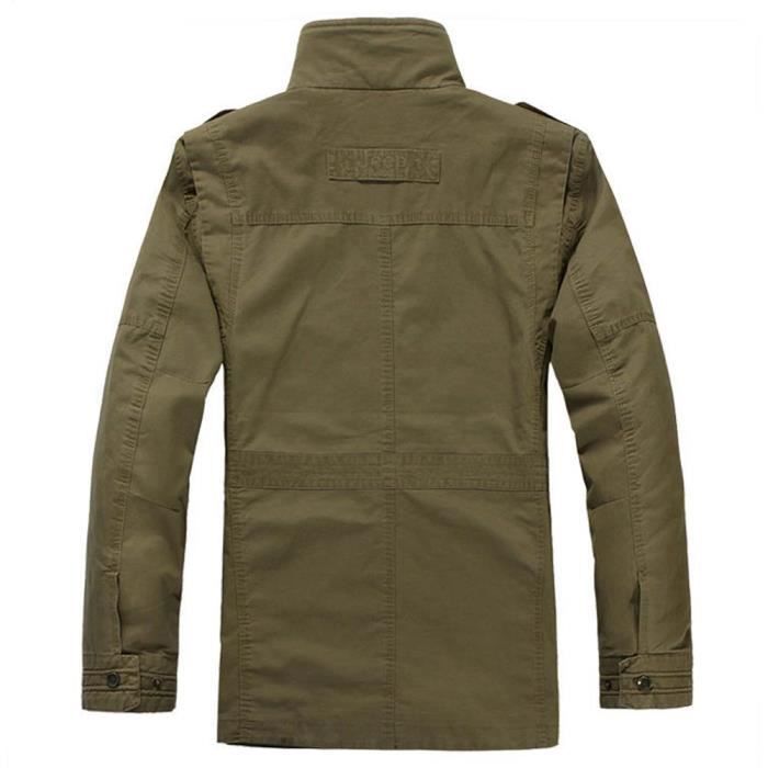 Blouson Homme Léger Printemps/été - Coupe Casual, Motif Géométrique, Col Montant - Veste Zippée Décontractée