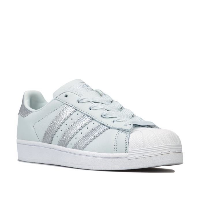 Adidas Originals Baskets Superstar Bleu Clair Femme Bleu clair Cdiscount Chaussures