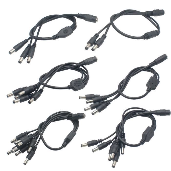Greluma Lot 8 Adaptateurs Jack Mono 6,35mm Vers Double RCA Femelle - Convertisseur Audio Haute Qualité
