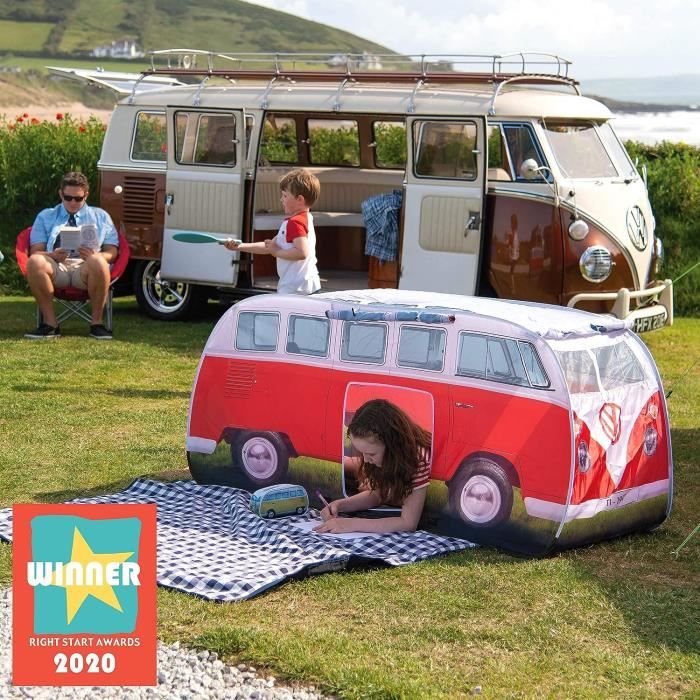 Board Masters – Tente Pop-up VW Combi T1 – 165 Cm – Pour 3 Enfants – Officielle Volkswagen