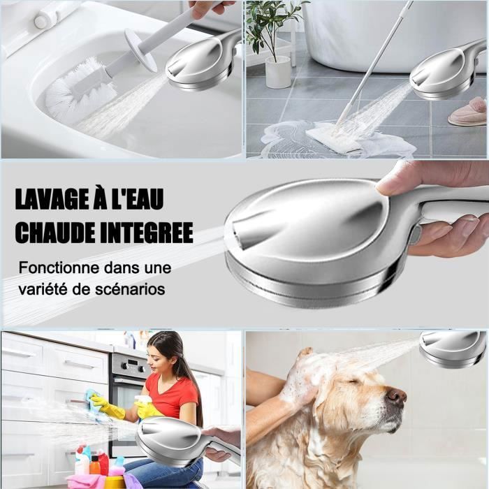 Wimaha Pommeau De Douche 5 Modes Haute Pression Avec Filtre Et Tuyau 1.5m - Chrome, Économie D'Eau