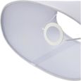 Abat-jour - Ovale - Blanc - Pour lampe - Base 20,5 cm - Culot E14 - Salon - Chambre-2