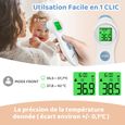 SEJOY Thermomètre Frontal Sans Contact Infrarouge, Thermometre électronique pour Bébé, Enfant, Adulte, Mesure Rapide et Précise-2