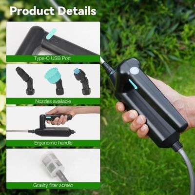 Pulvérisateur électrique Rechargeable USB - Lance Télescopique 3 Buses Pour Jardin, Plantes Et Voiture | 5m Tuyau