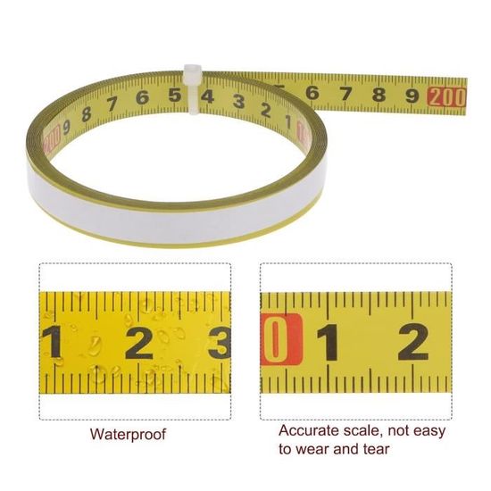 Mètre à ruban PU jaune 15m - Outil de mesure flexible et fiable