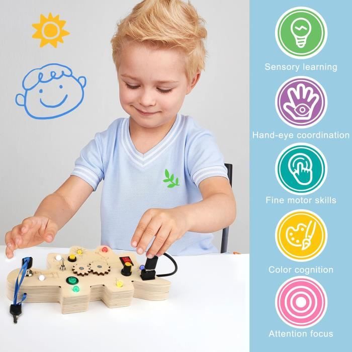 Jouet Educatif pour enfants(2-9 Ans)Jouets Montessori éducatif Enfant  Cadeau , Busy Board pour Enfants , Tableau Sensoriel - Cdiscount Jeux -  Jouets