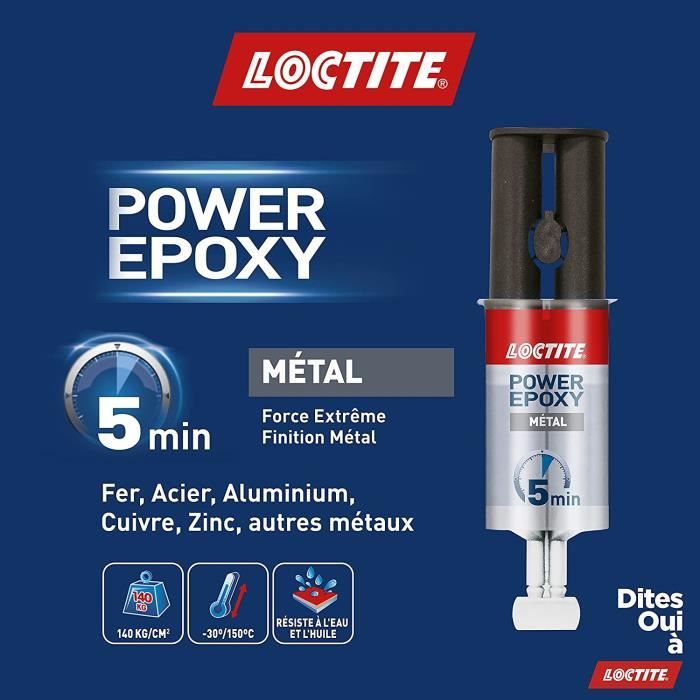 N°1 Instant Power, colle époxy pour la plupart des matériaux, seringue de  11g & Colle Epoxy liquide spéciale Metal, Résine ep[L460] - Cdiscount  Bricolage
