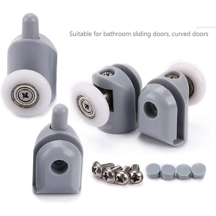BQLZR Lot De 8 Galets De Guidage à Billes Pour Porte Et Fenêtre - Blanc