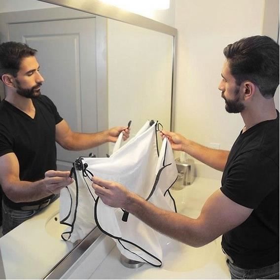Tablier De Salle De Bain Homme - Imperméable, Pour Rasage & Soins De Barbe