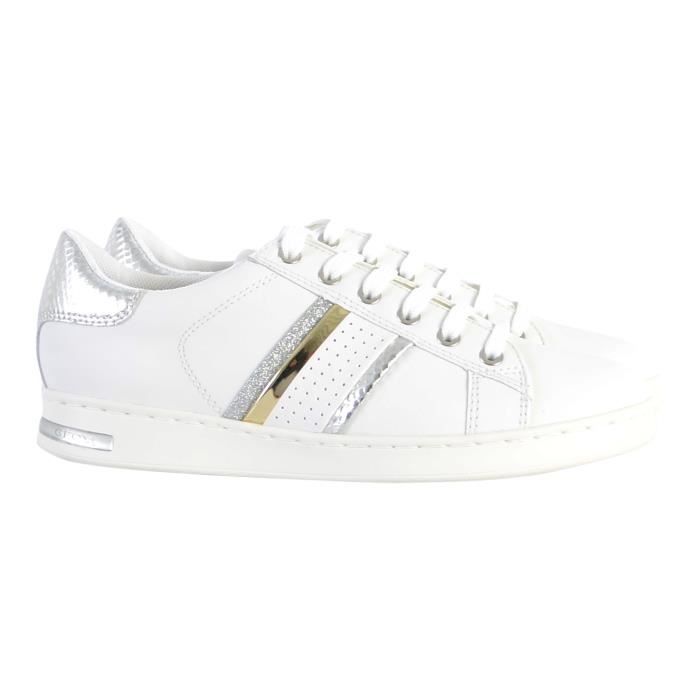 Tennis Basket Basses Geox Jaysen Blanc Argent Femme GEOX Jaysen Blanc Argent Femme Blanc argent Cdiscount Chaussures