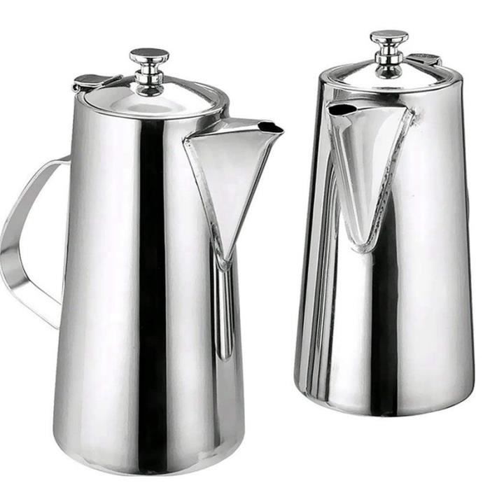 Pichet à Eau En Acier Inoxydable 1,5L Avec Bec Anti-glace - Carafe Froide Pour Boissons, Thé, Jus - Poignée Confortable, Design élégant - 12