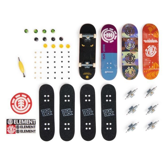 Pack 4 Finger Skates Tech Deck - Planches à roulettes à customiser