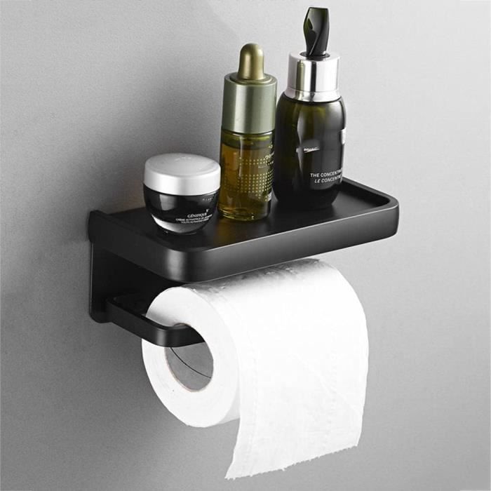 Porte Papier Toilette, Support Papier Rouleau sans Percage Derouleur Papier  WC,Distributeur Papier avec Tablette,Colle - Cdiscount Bricolage