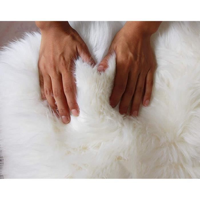 Tapis / Couverture En Véritable Peau De Mouton Laine | Blanc