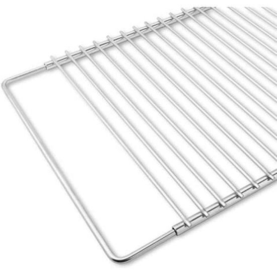Grille De Barbecue En Inox Européenne 55x45 Cm - Adaptable Aux Grills Et Cheminées, Diamètre 6+4 Mm, Fabriquée En République Tchèque - 8