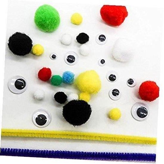 Enfants Loisirs cr/éatifs Activites manuelles Tissu Feutre Fil Chenille Pompon Yeux Mobiles Fleurs allumettes Popsicle Sac Rangement Bricolage Projets iZoeL 2000pcs Pipe Cleaners Crafts Kit