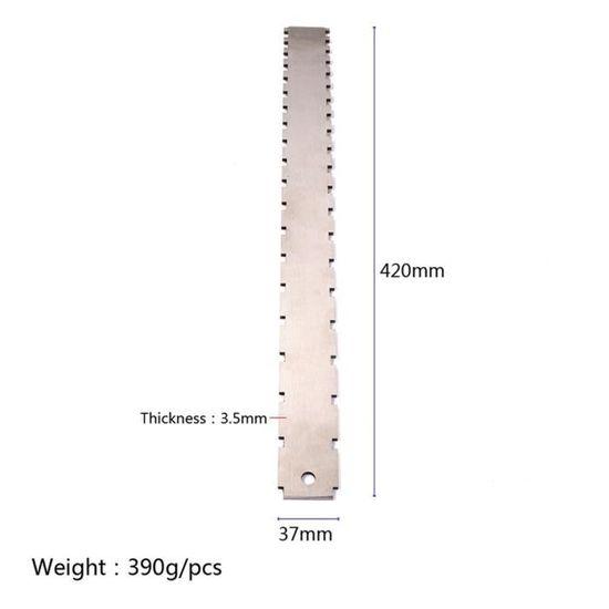Règle Crantée Pour Manche De Guitare - 42cm Acier Inox - Vérification Rectitude Et Frettes
