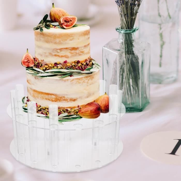 Présentoir à gâteau rond en acrylique transparent pour décoration de  mariage, fête d'anniversaire : : Cuisine et Maison