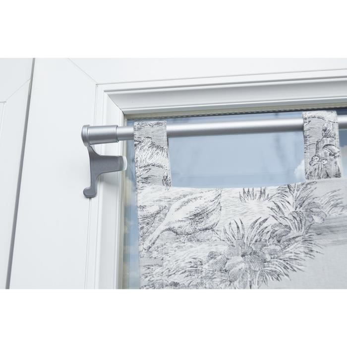 Lot de 2 tringles a rideaux autobloquantes sans perçage Fix vit (Extensible  de 50 a 80 cm, grise) - Cdiscount Maison