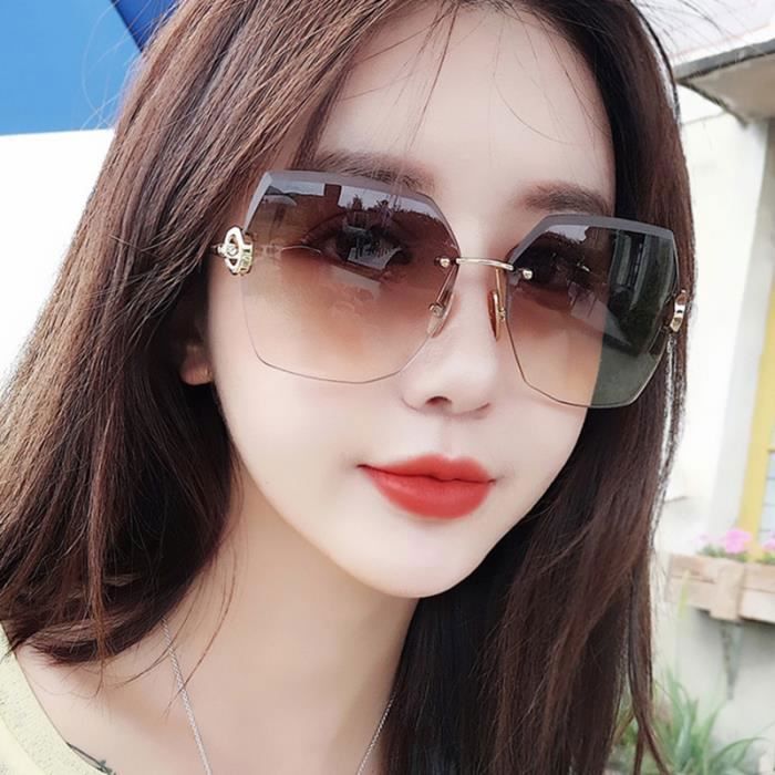 Lunettes de soleil femme Lunettes de soleil monture en cristal sans monture
