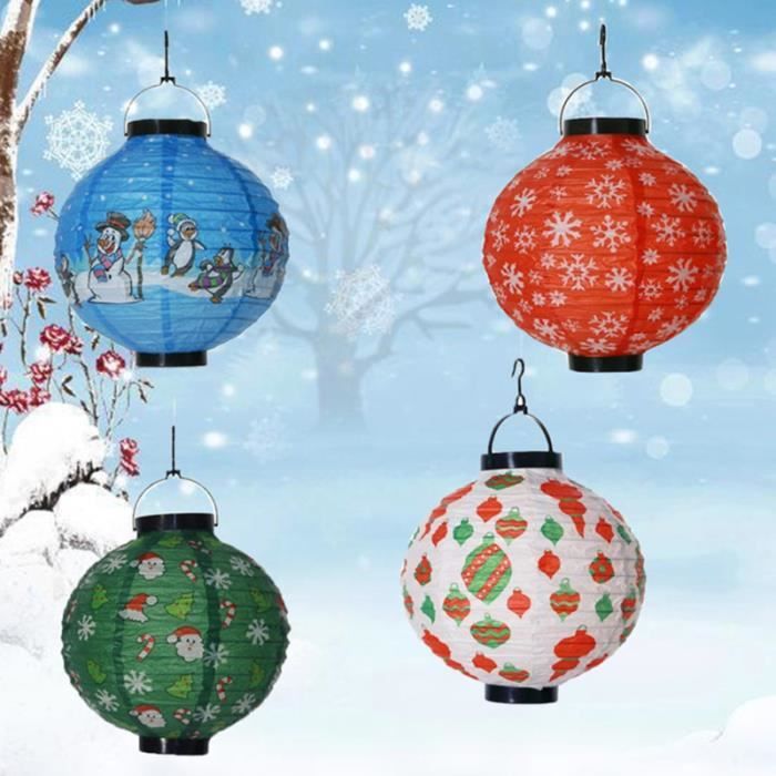 6 Lanternes En Papier De Décoration De Noël, Lanternes En Papier Chinoises  Suspendues Rondes Pour Décorations De Fête En Plei[N1217] - Cdiscount Maison