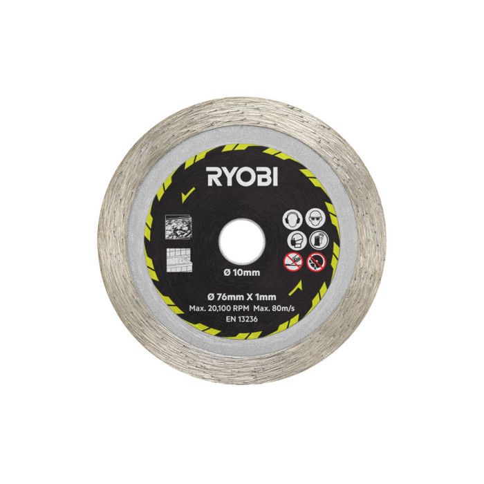 Kit 3 disques pour meuleuse d'angle RYOBI - 76 mm - Métal, carrelage,  fibre-ciment, placoplâtre et plastique - Cdiscount Bricolage