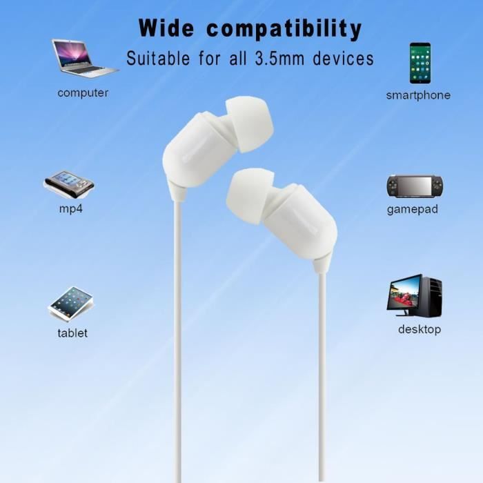Écouteur Mono Bobury 3.5mm - Casque Intra-Auricular Avec Câble Spiralé | Pour Téléphone, MP3, Conduite