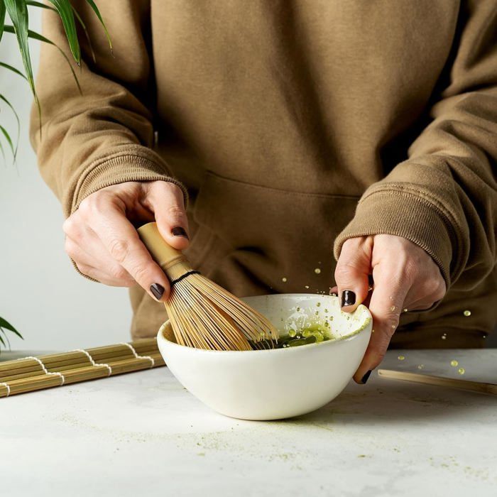 Fouet à Matcha En Bambou 100 Dents - Pour Cérémonie Du Thé Japonais - Naturel Et Durable - Entretien Facile