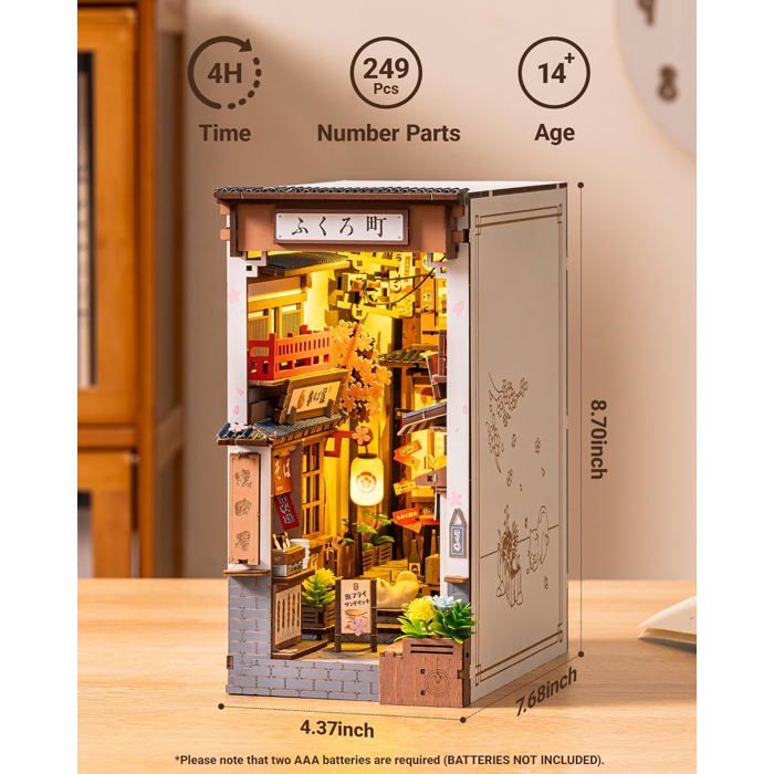 Book Nook Bibliothèque Grande, Kit DIY Miniature à Construire Maquette 3D Serre Livre, Maisons Poupées avec LED, Décor Étagère, Cadeau Créatif pour 14 Book Nook Bibliothèque Grande, Kit DIY Miniature à Construire Maquette 3D Serre Livre, Maisons Poupées avec LED, Décor Étagère, Cadeau Créatif pour 14