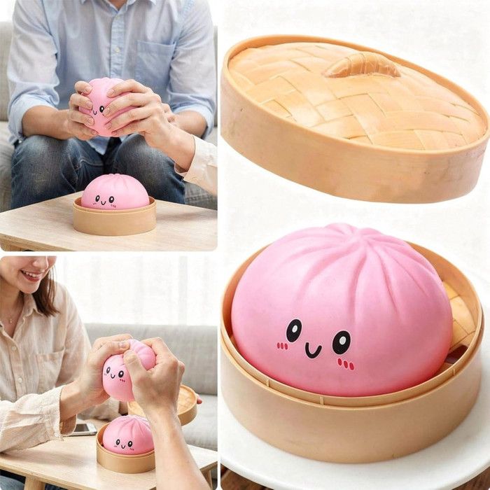 Squishy Aliment Kawaii – Retour Lent – Fraise, Fromage, Cacahuète, Cube – Anti-stress Pour Adultes Et Enfants