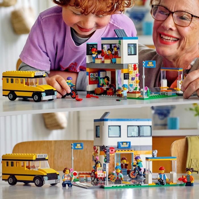 LEGO 60335 City La Gare, Jouet avec Bus, Nacelle Elevatrice, 6  Minifigurines et Plaques de Route, Compatible avec Train City, - Cdiscount  Jeux - Jouets