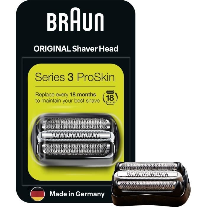 Tête de rasoir - BRAUN - Cassette 32B SERIES 3 - Argent