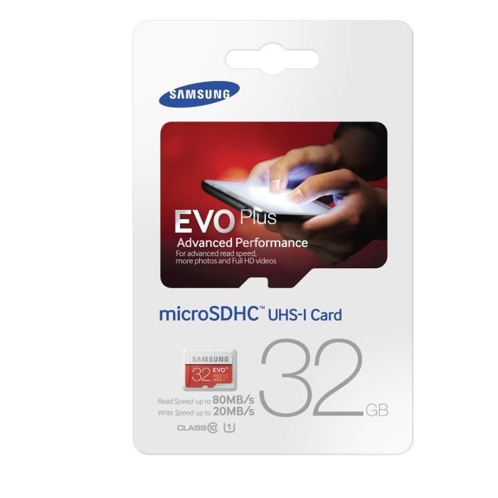 Samsung Carte Micro SD Evo Plus Adapt SD 32Go Cdiscount Appareil Photo