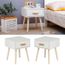 2x Table De Chevet Table De Nuit Blanche Style Moderne Pieds En