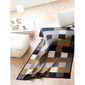 SOLDES Tapis Plaid Couverture Couverture Plaid 130x170cm Coton Gris-Blanc