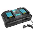 SChargeur de rechange Rapide pour Double Batterie Li-ion 14.4V à 18V Makita BL1830 BL1850 BL1815 BL1860outil puissance électrique-0