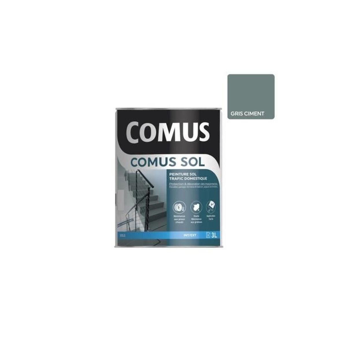 COMUS SOL GRIS CIMENT 3L Peinture de protection et décoration pour sols