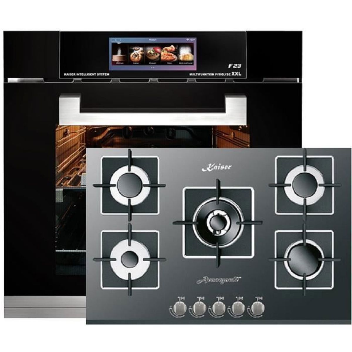 Kaiser EH 6344+KCG 8382, Four électrique,79L +plaque de cuisson gaz 77