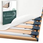 BEAUTISSU HOME STYLE Beautissu BeauTect - Protege matelas Blanc - 80x200 cm - Isolateur pour sommier a lattes - A picots souples - Lavable - Uni