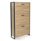 FACILITYS Meuble à chaussures effet bois et métal