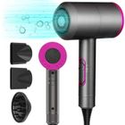 Sèche Cheveux Electrique 2000W - GOBRO - Soins Capillaire - 3 Embouts - 3 Vitesse