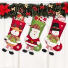 MEIDONG Chaussettes de Noël, chaussettes de Noël 3 pièces, chaussettes de Noël personnalisées, père Noël, bonhomme de neige, renne