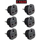 NO NAME Adaptateur de Voyage - Q4U - Lot de 6 - UK vers EU - Noir - Prise Femelle