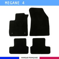 Tapis de voiture - Sur Mesure pour RENAULT MEGANE 4 - 4 pièces - Antidérapant et Sécurisé