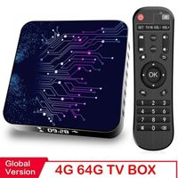 Ue Plug - Box TV 4G 64G - boîtier TV 10 4K lecteur multimédia 3D vidéo H265 24G 5GHz Wif