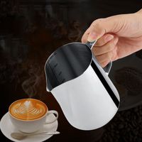 600ml Tasse à mousse en acier inoxydable pour latte/café Pichet à mesure pour lait/crème/eau---RAC